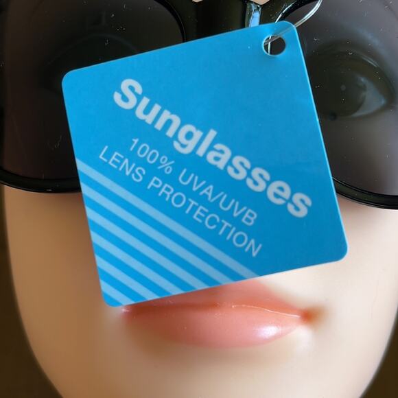 Round Club Sunglasses Black 100% UVA UVB Protection - Picture 3 of 11